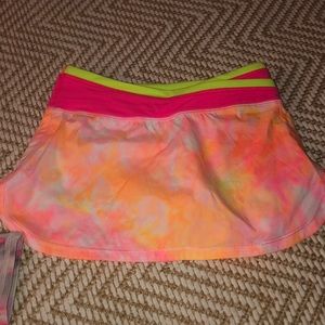Bright pink, orange, yellow ivivva skort